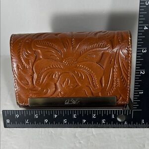 Patricia Nash Cametti Leather Tri-fold Wallet - Tooled Florence